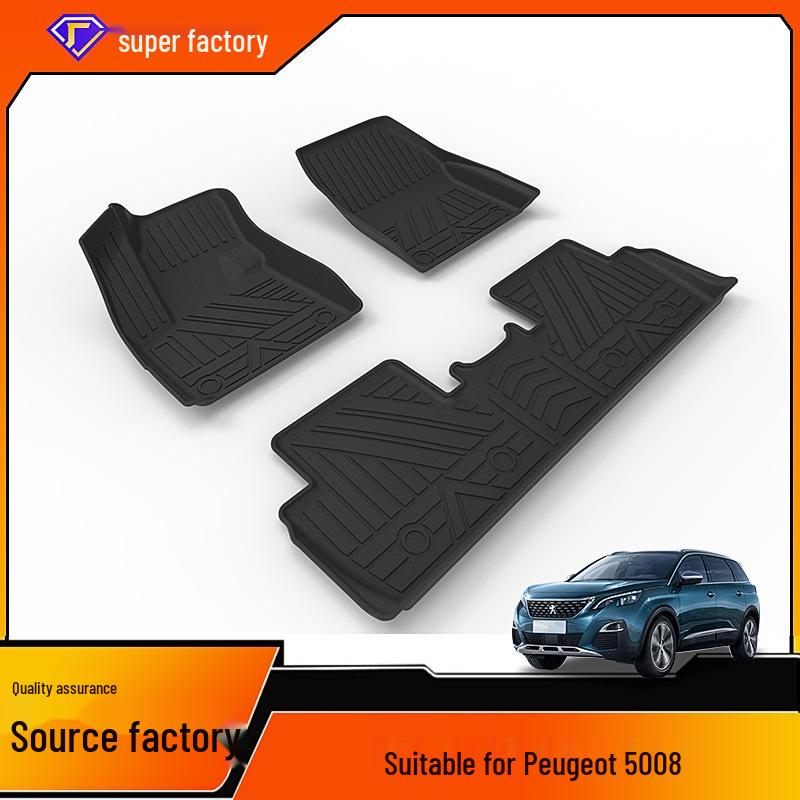 Odorless TPE Car Floor Mats for Peugeot Models 2008, 3008, 4008, and 5008