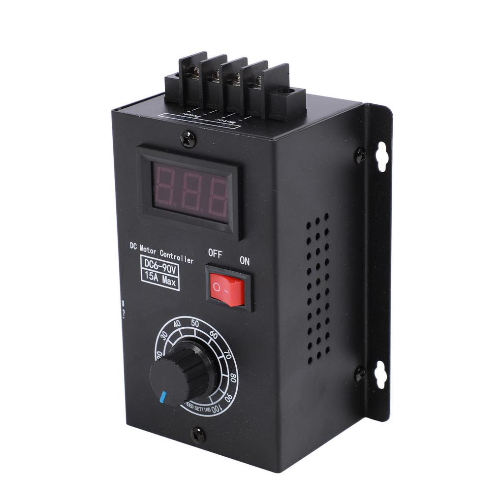 Universal 6V ‑ 90V PWM Direct Current Motor Speed Control PLC 15A Governor Volt Display