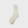 Graphic Long Socks - Melange Beige