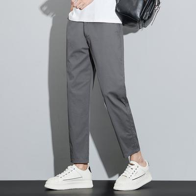 Casual Pants for Boys In Summer New Solid Color Pants for Men's Cropped Pants for Spring and Summer Thin Style and Versatile