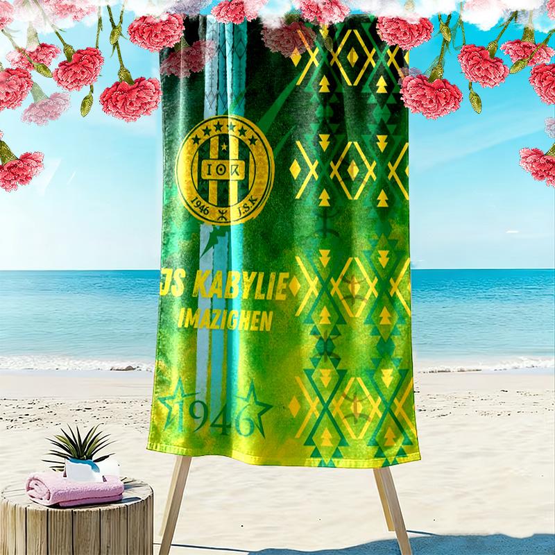 js Kabylie Print Beach Towel, Large Soft Quick Dry Towel for Beach Camping Swimming