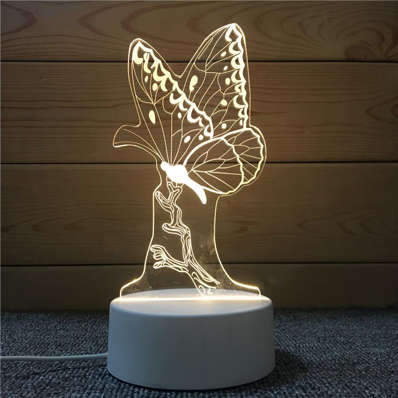 3d Nightlight Vision Bedroom Creative Desk Lamp Diy Holiday Gift Usb Direct Plug
