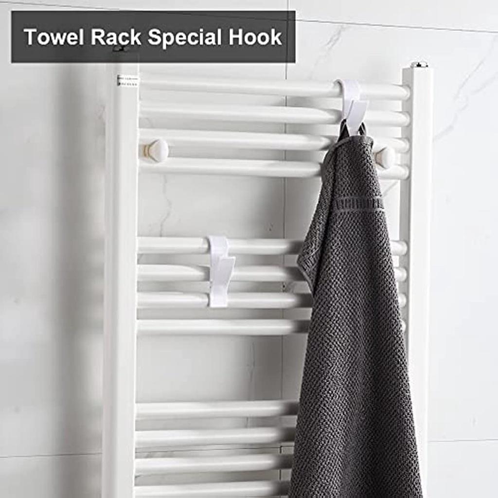 6 Haken für Badetücher, Haken für Heizung, Kunststoff, für Bad und Küche