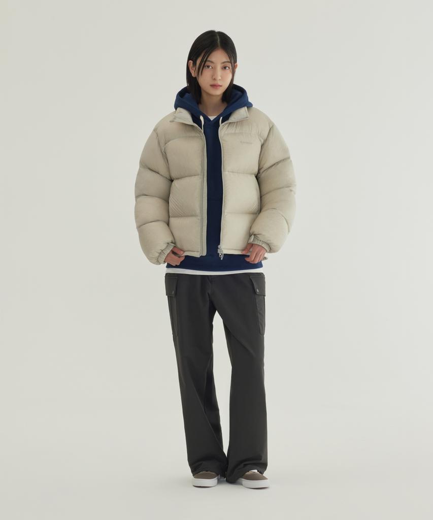 COVERNAT Semi-Wide Fleece-Lined Cargo Easy Pants Charcoal