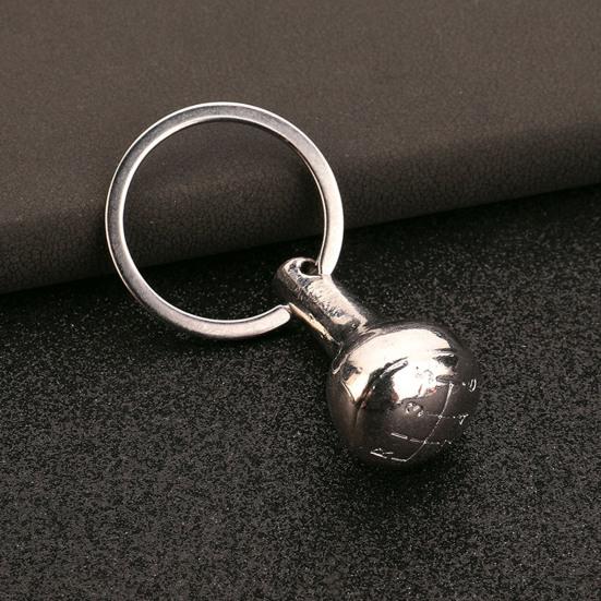 Keychain Pendant Car Gear Mini Ball Design Zinc Alloy Key Chain Electroplated Metal Key Ring Backpack Car Accessory
