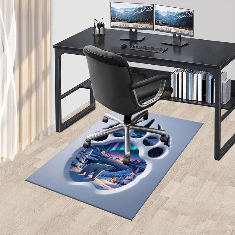 1PC Polar Bear Print Extra Large Non Slip Floor carpet, Office, family, bedroom, Studio   Large Area Rug Indoor Rugs, , Vibrant Colors