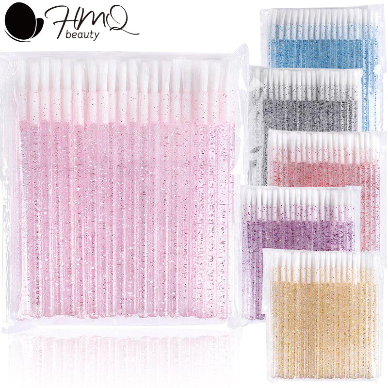 50/100Pcs Nylon Eyelash Brush Disposable Mascara Lip Glossy Wand Microbrush Applicator Lashes Extension Accessories Makeup Tools