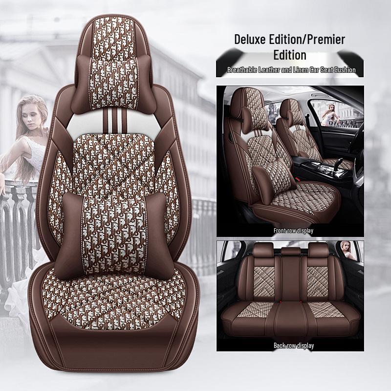 Five-Seat Full Wrap Universal Car Seat Cushion Cover for All Seasons