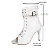 Formal Style Sandals 2026 Women'S Toe Stiletto Heels Leather Lace Up Strap Mid Calf Open Toe Sandal For Womens Party Sandalias