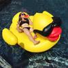 Inflatable Big Yellow Duck Float Bed - Thickened, Big-Eyed Playground Raft
