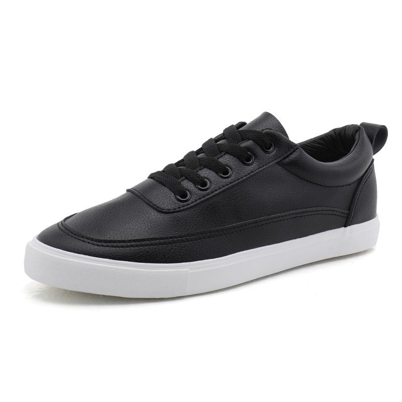 Spring Autumn Mens Flat Casual Shoes Soft Brand Male Footwear Cool Street Young Style Black White Shoes Plus Size 45