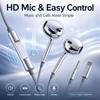 Metallic Finish In-Ear Earbuds In-Line Remote Earphones With Microphone  Mobile Phone Calling