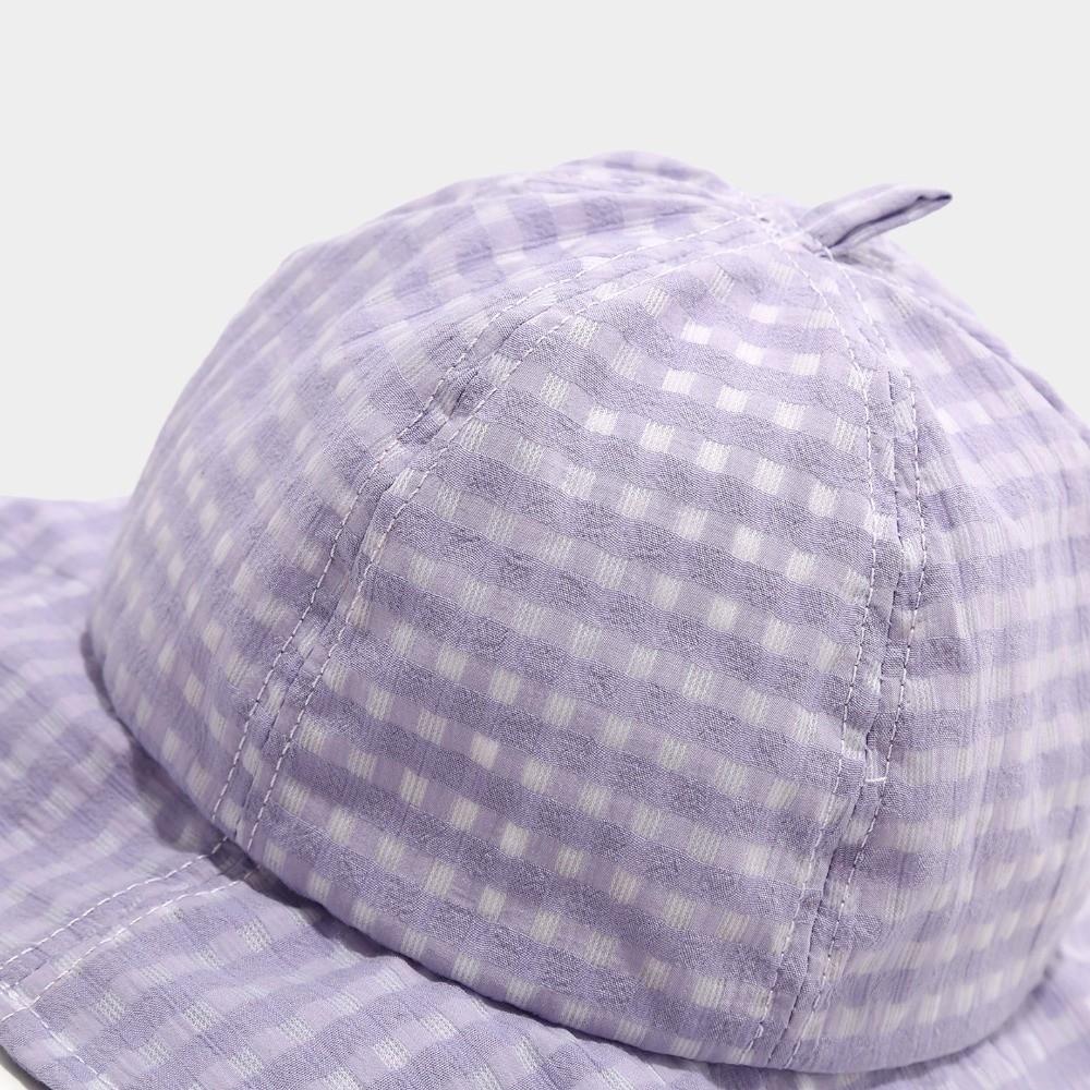 Japanese Plaid Bucket Cap Summer Women's Sun Hat Foldable Fisherman Caps  Girls