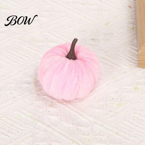 Reusable Halloween Decorations 20 PCS Velvet Pumpkin Decorative Ornaments, Multi-Color Artificial Fall Harvest Decor Tiered Tray for