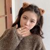 Small Size Plush Cat Ear Hair Clip Hollow Mini Cat Ear Hairgrip Small Bear Ear Hair Claw  Children