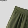 INCERUN Oversized Men Zipper High Waist Solid Casual Wide Leg Pants with Pockets