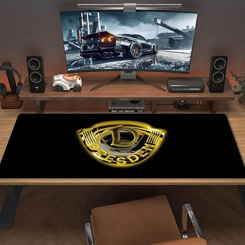 Dynamo Dresden Großes Mauspads Große Gaming-Tischunterlage Rutschfest Laptop Tablet Großes Mauspads XXL Matte Mini-PC Spielmatte Mit Verriegeltem Rand