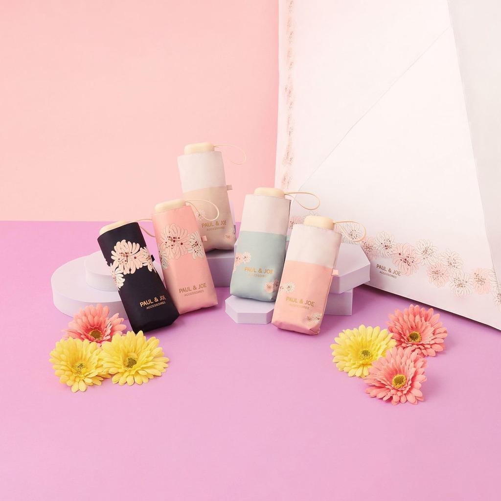 PAUL JOE ACCESSOIRES Sun and rain folding light heat UV web compact chrysantheme 12135 bicolor beige & (Paul & Joe) parasol, umbrella, shielding,