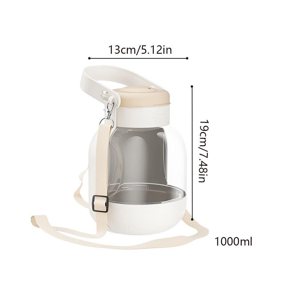 2 in 1 Design Dog Water Bottle Large Capacity Drinking Feeder Pet Drinking Bottle with Food Containe Leak-Proof