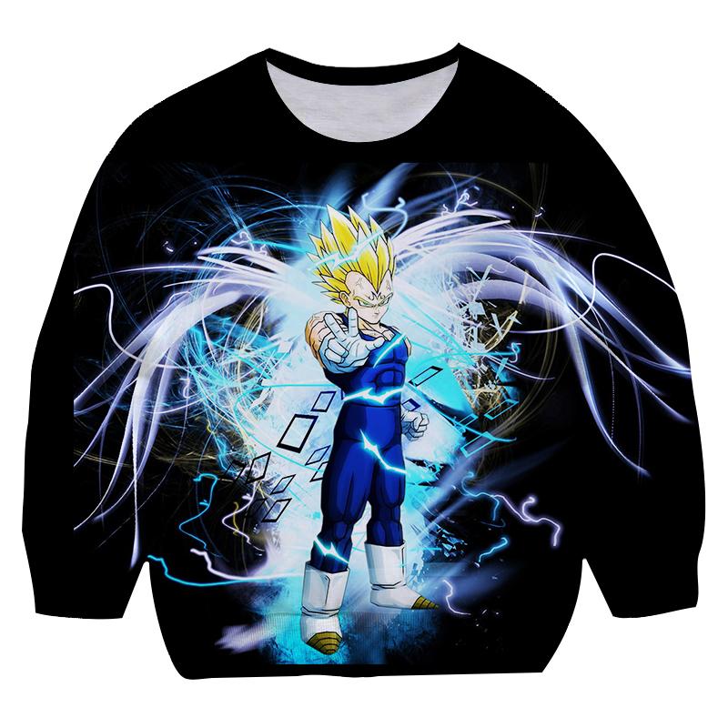 

2025 Дитячі толстовки з круглим вирізом Dragon Ball Z Goku Супер Крутий принт Хараджуку 3D-друк Пуловер для хлопчиків та дівчаток Дитячий одяг Довгий рукав 5-6 Years