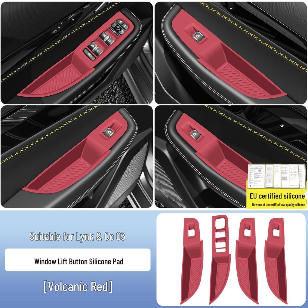 Lynk & Co 03 Door Storage Box Silicone Mat for Window Lift Button Protection