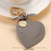 Women Leather Heart Keychain  Leather Heart Shape Keychain Car Key Holder Home Key Ring Charm Bag Car Pendant Gift