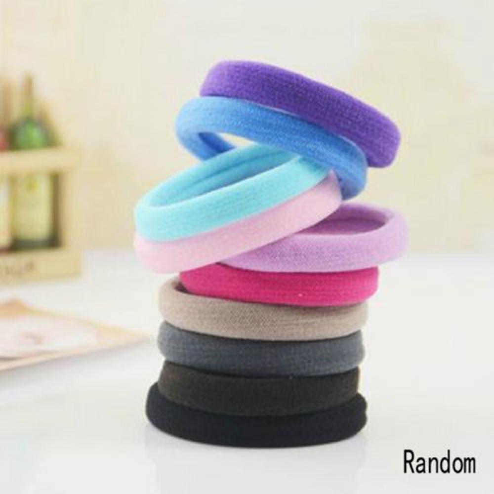 10 PCS Fashion Elastic Women Candy Color Hairband Ponytail Holder Hair Rope