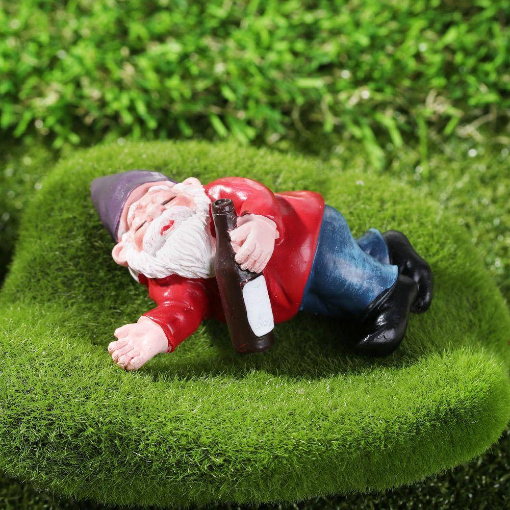 Desktop Decoration Funny Peeing Elf Drunk Elves Miniature Gnomes Dwarf Figurines Micro Landscape Fairy Garden