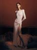 Elegant European & American One-Shoulder Twisted Evening Dress for Women