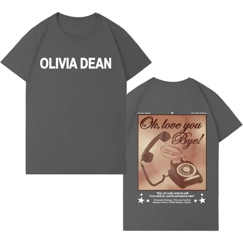 Sängerin Olivia Dean Beliebtes Grafik-Cover Kurzarm-T-Shirt Herren Damen Hip Hop Oversized Hohe Qualität Baumwolle Lässig Gemütlich T-Shirts