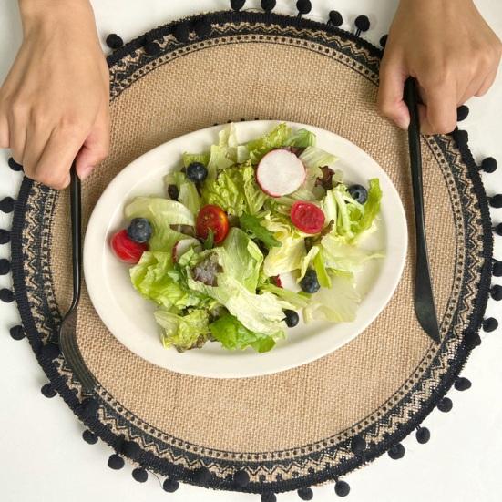 Ronde Jute Placemats voor Tafel, Geweven Jute Onderzetters, Rustieke Natuurlijke Vezel Matten voor Borden Kopjes, Boerderij Keuken Eetkamer Decor