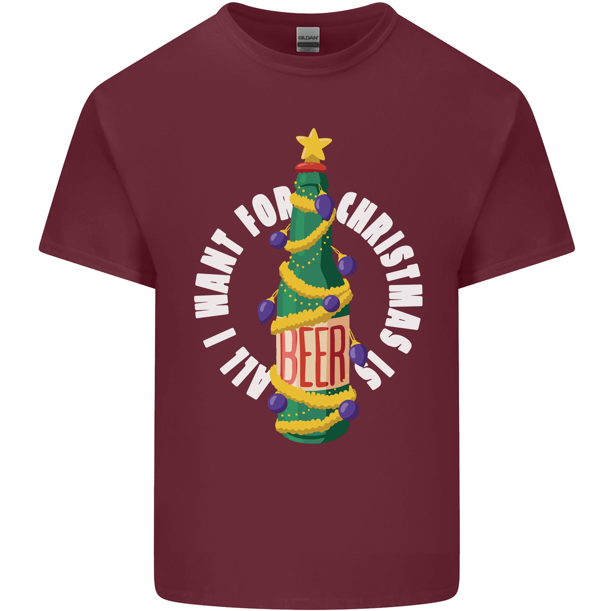 All I Want for Christmas Is Beer Unisexs Light Cotton TShirt S