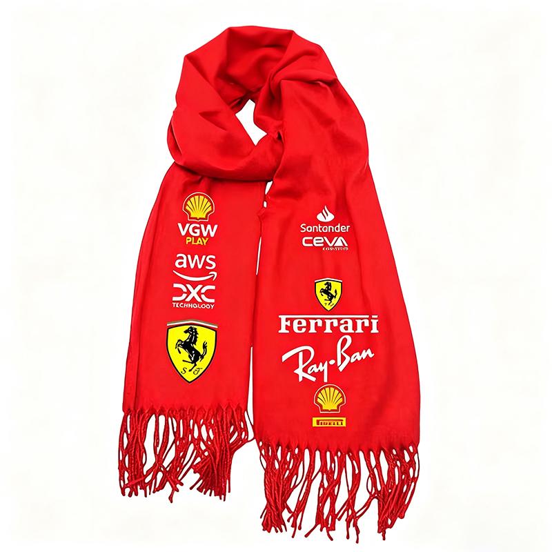 F1 Racing Suit Scarf Printed Winter Warm Scarf Shawl For Ferrari 308 GT4 328 GTB GTS F355 360 Modena F430 458ltalia 488 GTB F8 TH6