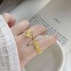 Medieval French Light Luxury Retro Court Style Open Ring Female Butterfly Flower Personalized Fashion Stacked Ring