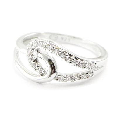 Silver Ring 'Scarlett' Silvery White (rhodium) - 8 Mm