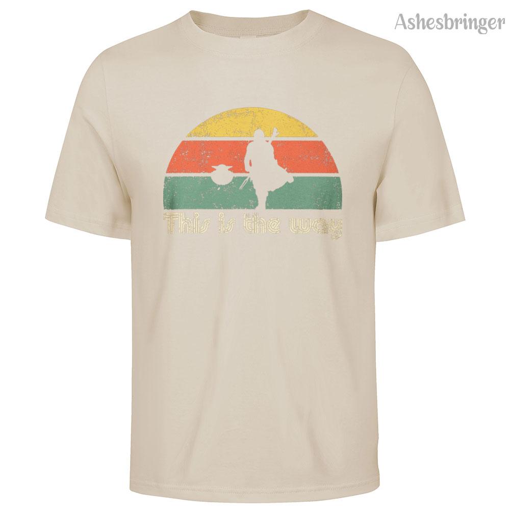 Vīriešu kokvilnas Jedi The Retro Way grafisks T-krekls, ielas ikdienas stila T-krekls vīriešiem un sievietēm