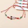 12PCS Christmas Charm Bracelet Set – Santa Claus, Snowman, Bells, Elk, Snowflake Adjustable Bracelets for Women – Perfect New Year Gift