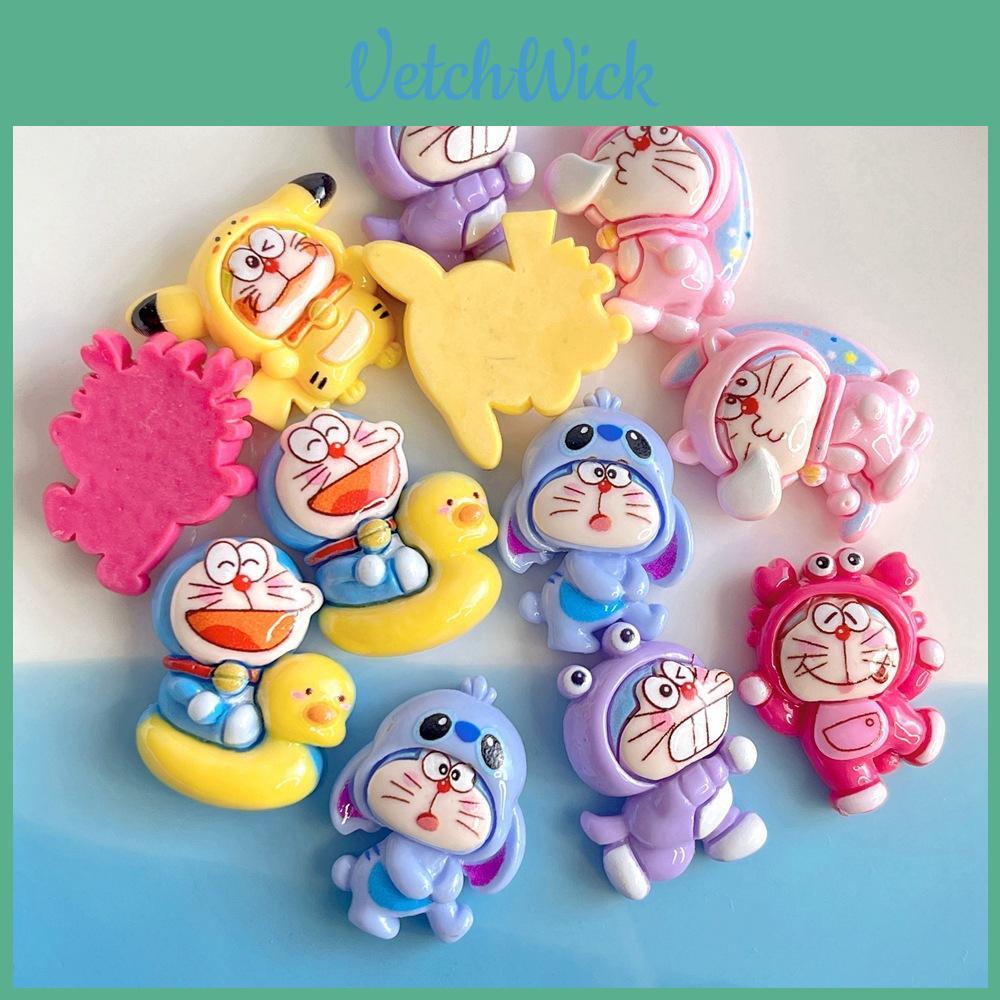 Cute Blue Cat Resin Accessories For Diy Hair Accessories And Phone Cases Cartoon Character Elements