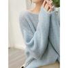 Spring and Autumn Soft Knitted Sweater Women Tops Fashion Loose Round Neck Pullovers Long Sleeve Women's Sweaters Elegant Office Ladies Knitwear 26407