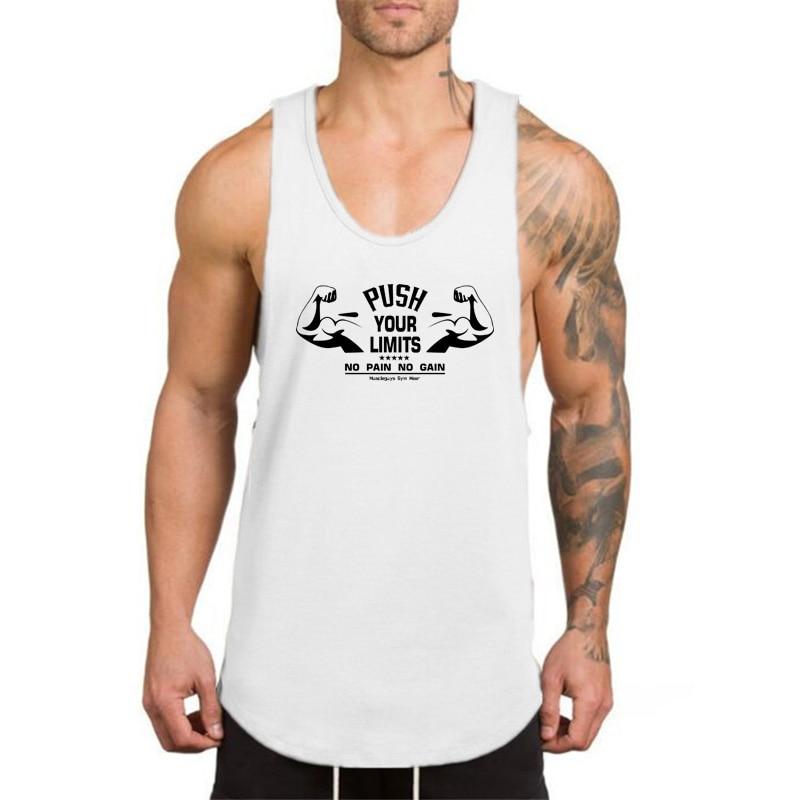 Muscleguys  Retro Elastic Cotton Loose Vest Sports Sweat-absorbing Tough Guy Bottoming Sleeveless Top