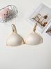 Japanese girls plaid contrasting color front buckle underwear women's no steel ring small breasts gather and show big upper support sub-breasts bra 