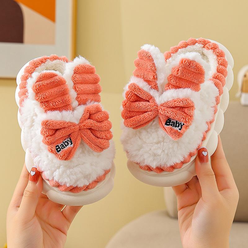 Dziecięce zimowe ciepłe polarowe zagęszczone miękkie podeszwy antypoślizgowe bawełniane kapcie