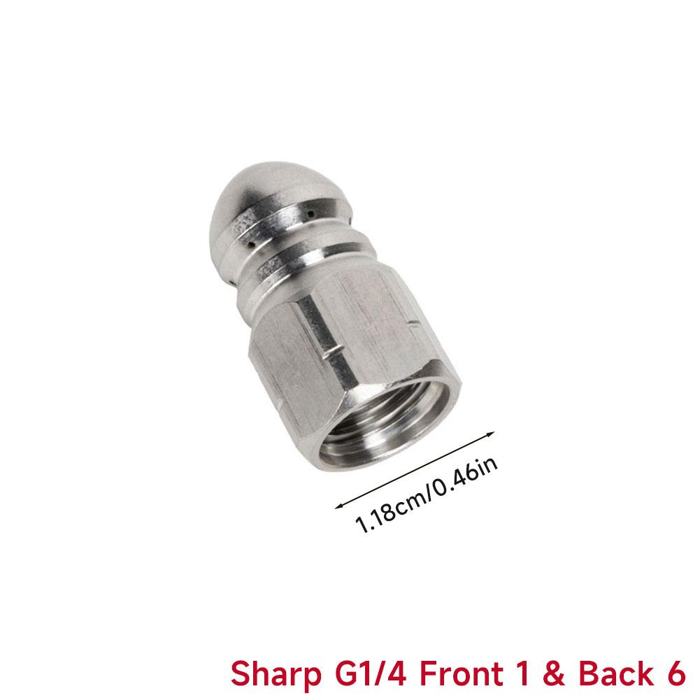 Professional Pressure Washer Drain Cleaning Nozzle High Pressure Water Jet Pipe Nozzle Unclogging Steel Sewer & Pipe Maintenance