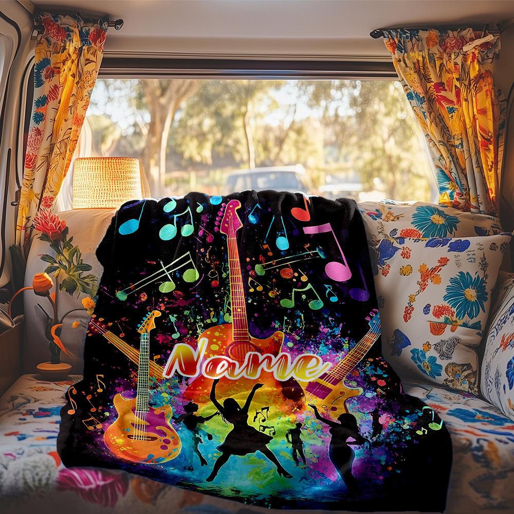 Music Festival Customize Your Name Rv Blanket Comfortable Soft Lightweight Allseason Multipurpose Blanket For Travel Camping Picnics Sofas Rvs Beds
