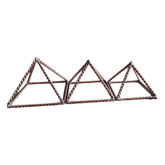Metal Wire Energy Pyramid Decoration Cube of Power 188 MHz Tensor Style Pyramid Promotes Health Enhances Fields Space Purifying Healing Pyramid
