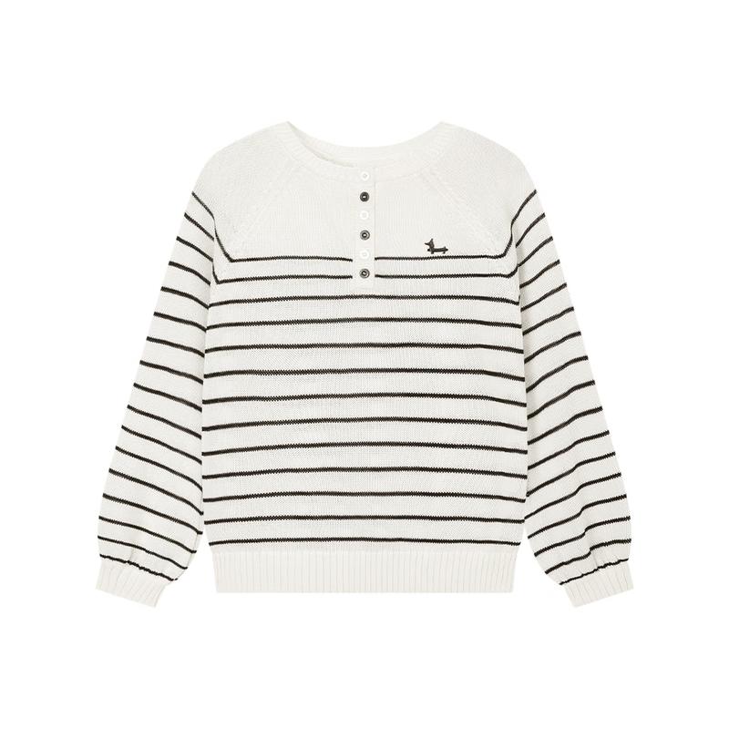 

ELLE KIDS Girls French Striped Knit Sweater 110/120