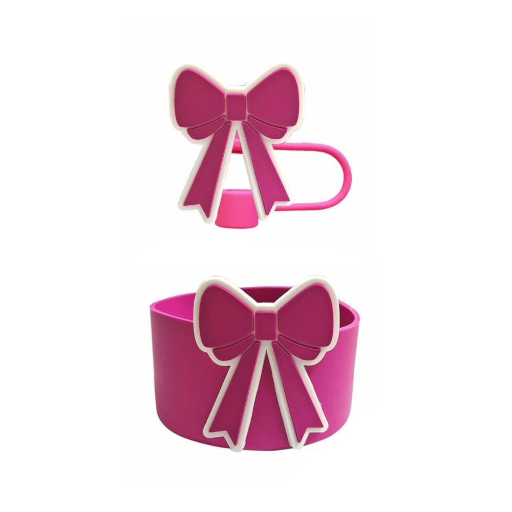 

Bow Tumbler Cup Protection Case Silicone Cup Cover for Stanley Cup Cup Accessories розы красного