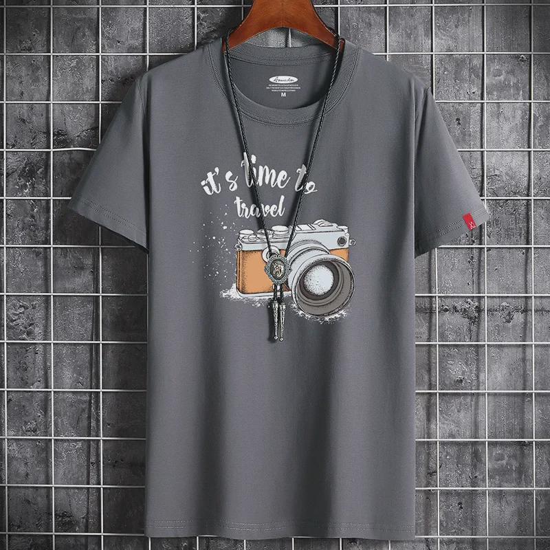 Men's Trendy Slim Round Neck Short-Sleeve T-Shirt for Summer