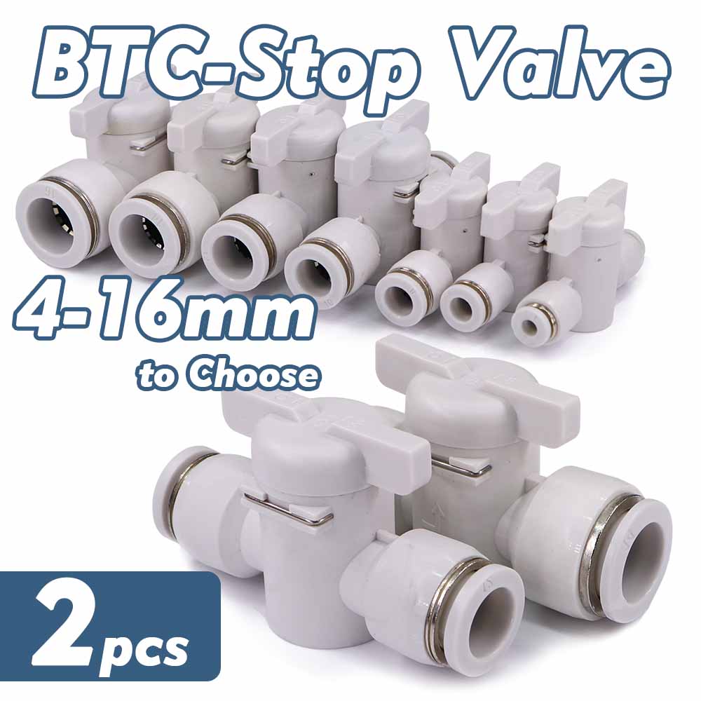 

Ручной клапан 4-16 мм Адаптер шланга Быстросъемный фитинг для ПЭ трубки Запорный кран Пневматические соединения 6mm