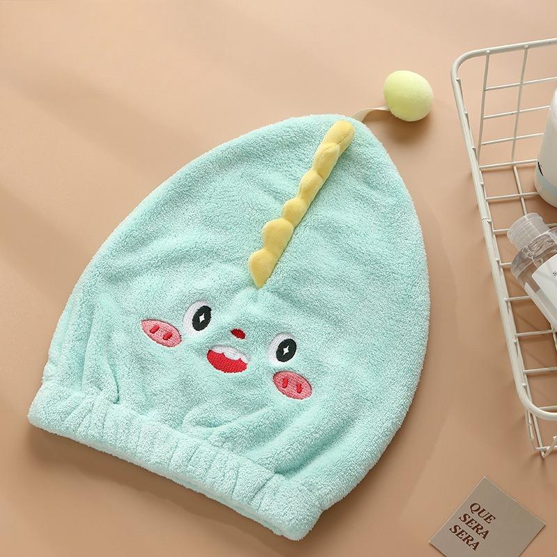 

Clownfish Funny Water-absorbing Coral Velvet Dry Hair Cap Cartoon Cute Animal Pet Three-dimensional Shape Shower Cap 27*36